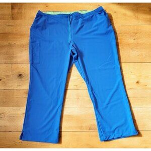 Jockey‎ Scrub Pants Women's Size 4X Royal Blue Drawstring Straight Leg Nurse NWT